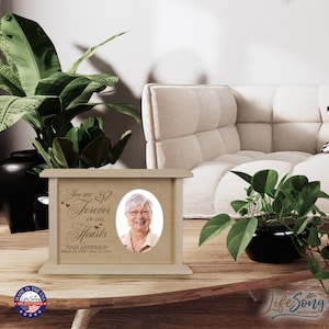 Photo Cremation Urn | Urns for Human Ashes | Custom Urn | Picture Urn | Adult Cremation Urn | Wooden Urns for Human Ashes | Photo Urn