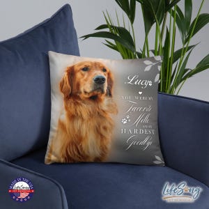 Pet Memorial Gift, Personalized Dog Memorial Pillow, Custom Pet Loss Keepsake, Pet Loss Pillow, Dog Remembrance, Pet Memorial Pillow