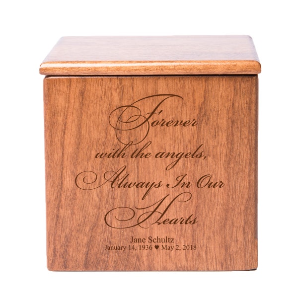 Medium Keepsake Urn for Human Ashes | Wooden Urn for Adult Human Ashes | Cremation Urn | Wooden Box for Ashes | Ashes Keepsake | Urn Box 4.5