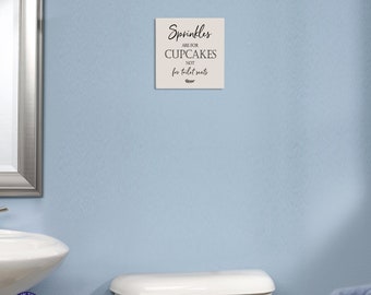 Funny Bathroom Signs | Teen Bathroom Art | Shadow Box | Wooden Bathroom Signs | Bathroom Wall Art | Bathroom Decor | Bathroom Shelf Decor