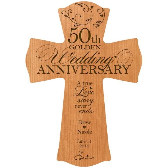 Regalo religioso de 50 aniversario de boda, regalo religioso de acrílico  con cruz de pie, recuerdo de años de matrimonio, regalo para pareja, regalo