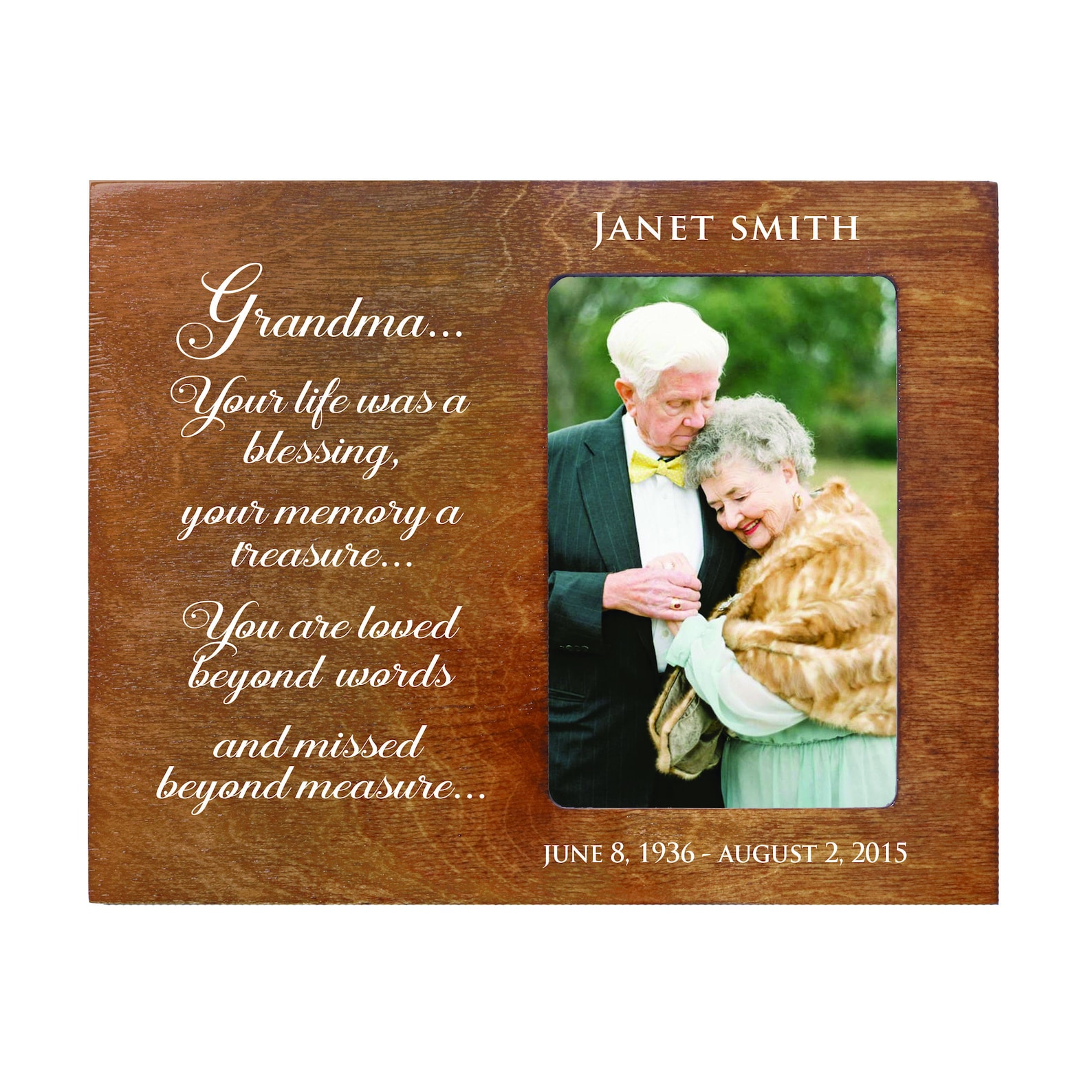 Memorial Picture Frame Personalized Photo Frame In Loving Etsy