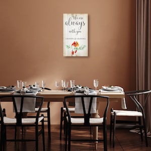 Cardinal Memorial Plaque | Cardinal Gifts | Loss of Mother | Loss Of Father | Memorial Gift Cardinal | Farmhouse Décor | Cardinal Sign