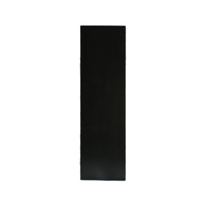 May include: A black rectangular sign with a smooth surface.