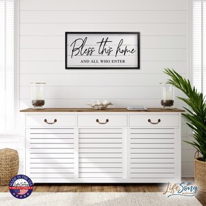 Framed Wall Art | Home Decor Wall Art | Shadow Box Frame | Welcome To Our Home Sign | Oversize Framed Wall Art Horizontal | Deep Shadow Box