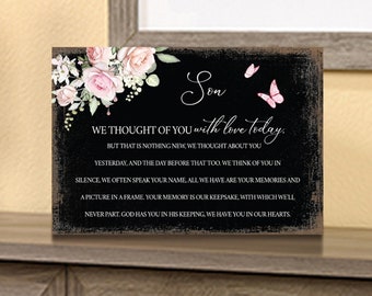 Memorial Sign | Memorial Gift Loss of Mother | Sorry For Your Loss Gift | Dad Memorial | In Loving Memory