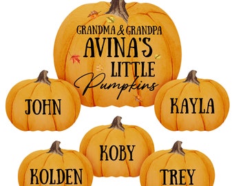 Personalized Pumpkin Shelf Sitter Set | Pumpkin Décor | Halloween Décor | Fall Décor | Thanksgiving | Hello Fall | Autumn Décor | Pumpkins