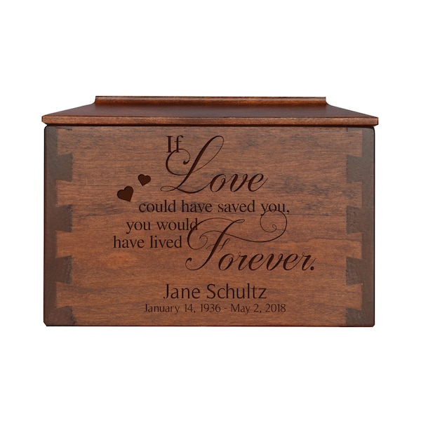 Cremation Urn for Human Ashes | Wooden Urn for Adult Human Ashes | Urn Human | Urn for Ashes | Ashes Keepsake | Cremation Box Human