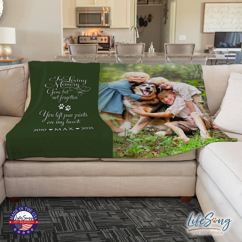 Personalized Pet Memorial Blanket, Pet Loss Blanket, Pet Photo Blanket ...