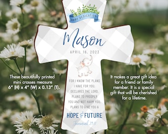 Baby Dedication Cross | Personalized Baby Dedication | Christening Gifts | First Communion Gift | Baptism Gift Girl | Baptism Gift Boy