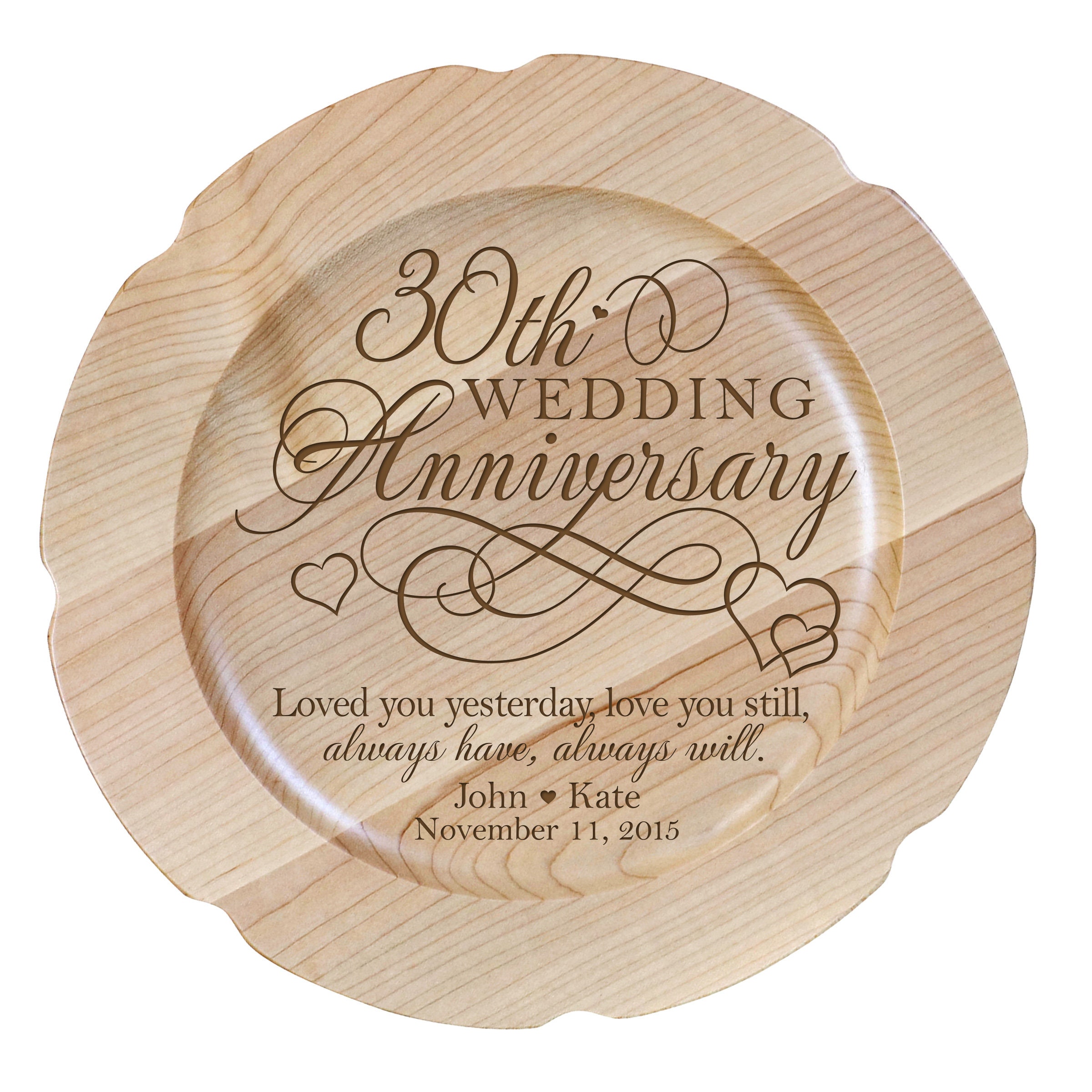 30th Anniversary Gift Personalized Anniversary Plate Etsy