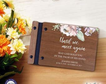 Funeral Guest Book | Memorial Guest Book | Funeral Favors | Personalized Memorial Gift | Wood Guest Book Sign | Memorial Service Guest Book