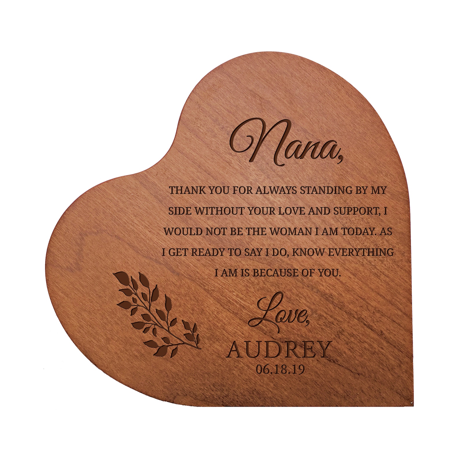 Engraved Wood Heart Nana Gift Gift for Family Nana Etsy Hong Kong