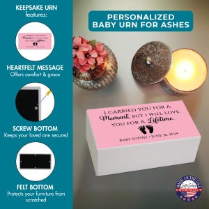 keepsake urn for baby ashes, small urn for baby ashes, keepsake urn for infant ashes, personalized baby urn, child cremation urn, mini urn