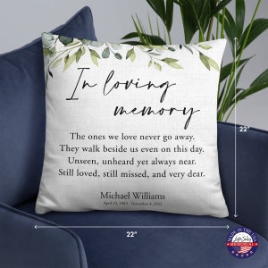 Personalized Memorial Pillow | In Loving Memory | Memory Pillow | Memorial Gift | Bereavement Gift | Sympathy Gift | In Loving Memory