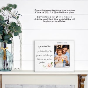 Goddaughter Picture Frame | Goddaughter Keepsake | Baptism Gift | Godchild Gift | Baptism Gift Girl | Baptism Gift Boy | Gift From Godparent