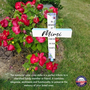 Solar Memorial Garden Stake Solar Cross Memorial Grave Marker Cross In Memory Garden Memorial Garden Gift Solar Light Cross