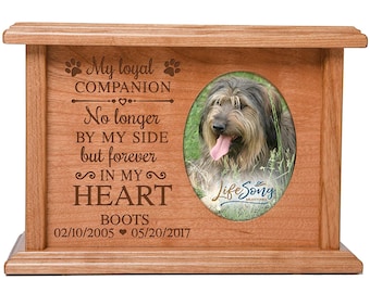 Pet Cremation Urn | Personalized Pet Urn | Dog Urns for Ashes | Pet Cremation | Pet Urn for Cats | Custom Urn for Dog | Wood Pet Urn Picture