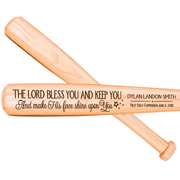 Custom Engraved Baseball Bat | Personalized Baptism Gift | Baby Boy Dedication | Personalized Christening Gift