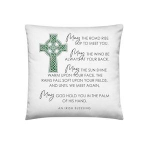 St. Patrick's Day Pillow | Irish Blessing | Throw Pillow | Four Leaf Clover | Irish Gift | Irish Décor | Lucky Pillow | Home Décor