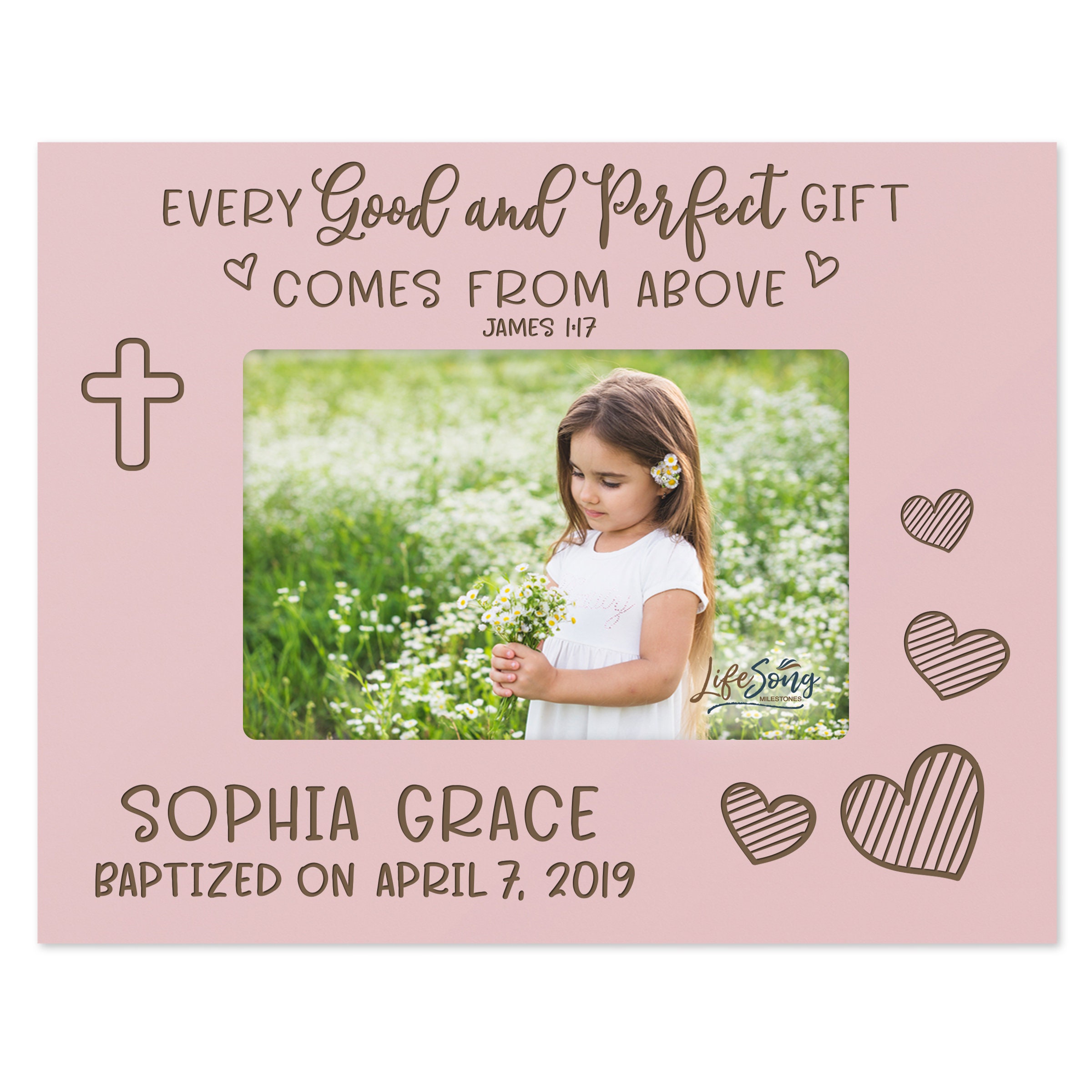 Baptism Frame for Godchild Personalized Baptism Frame Etsy