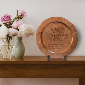 65th Anniversary Gift | Anniversary Plate | Decorative Plate | 65th Wedding Anniversary Gift | Gift for Parents | Gift for Wife