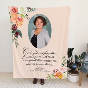 Memorial Photo Blanket | Personalized Memorial Throw Blanket | Memorial Gift | Loss of Mother | Custom Photo Throw | Memory Blanket