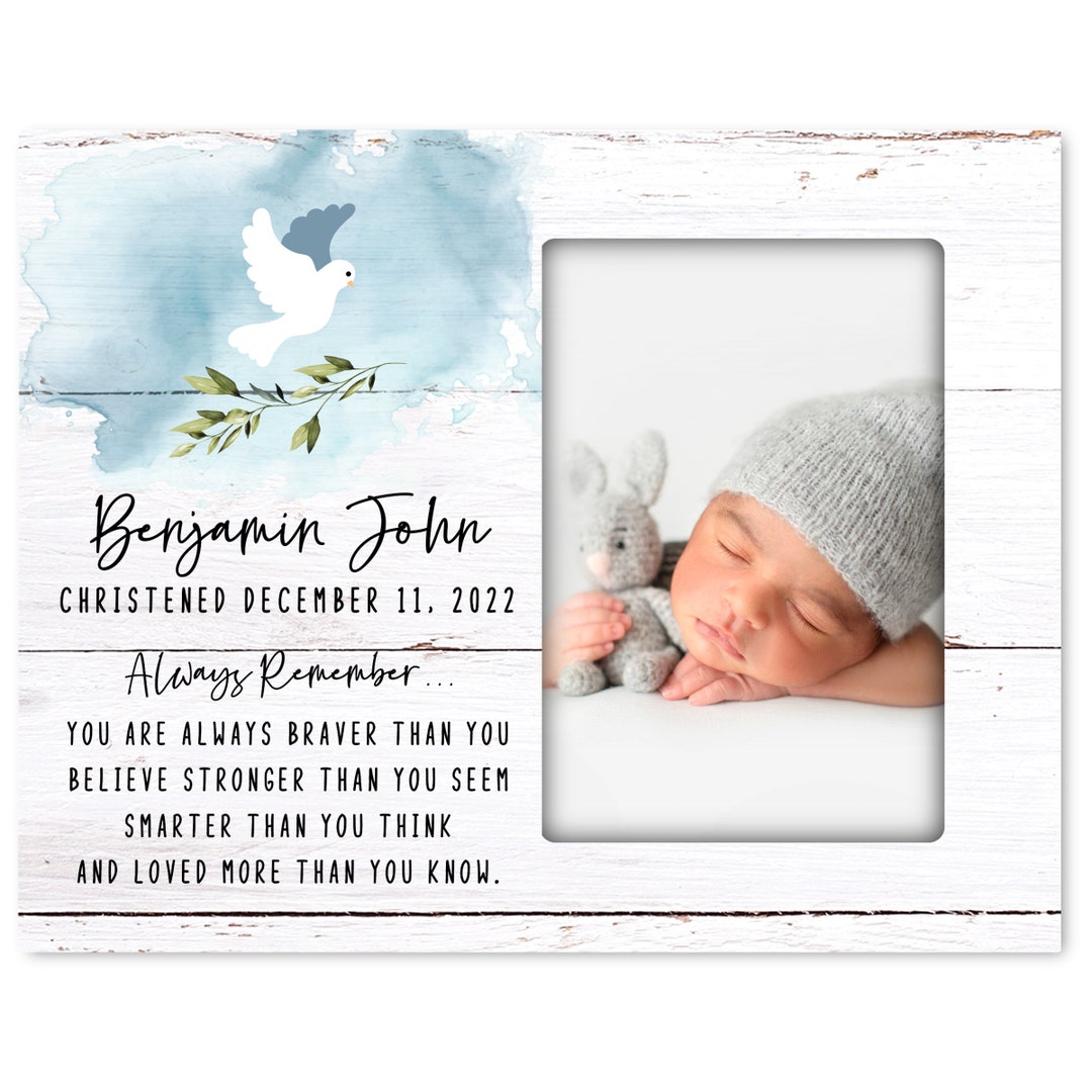 Christening Picture Frame Personalized Christening Keepsake Baptism