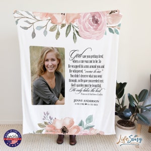 Memorial Photo Blanket | Personalized Memorial Throw Blanket | Memorial Gift | Loss of Mother | Custom Photo Throw | Memory Blanket