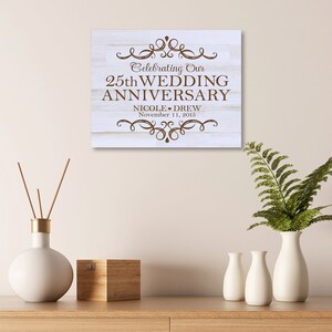 25th Wedding Anniversary Gift | 25th Anniversary Gifts for Husband | Anniversary Sign | 25th Anniversary Wood Sign | Custom Anniversary Gift