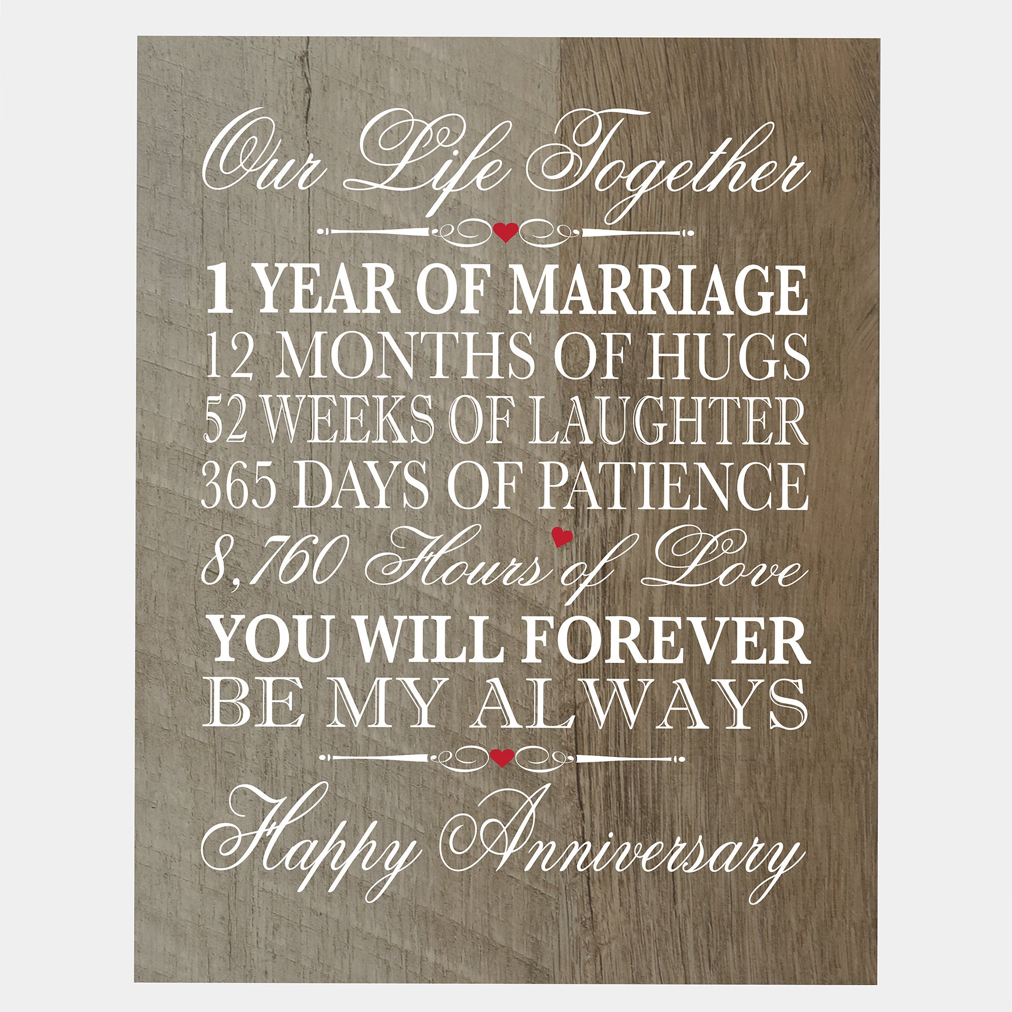 1st Anniversary Gift Wooden Anniversary Sign 1st Wedding Etsy