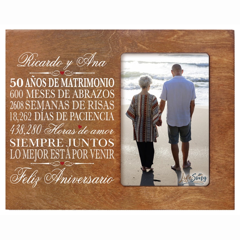 50th Anniversary Gift Personalized Spanish Wedding Etsy