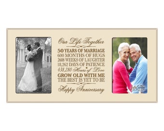 50th Wedding Anniversary Decorations | 50th Wedding Anniversary Gifts | Husband Anniversary | 50th Anniversary Frame | Gifts for Grandparent
