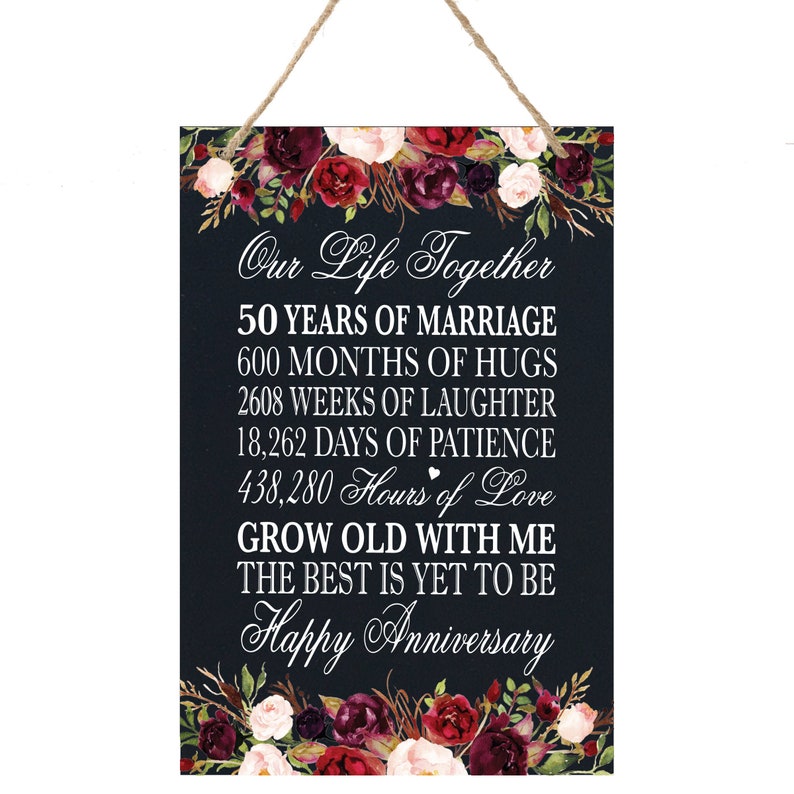50th Anniversary Gift Wooden Wall Hanging Gift for Husband Etsy