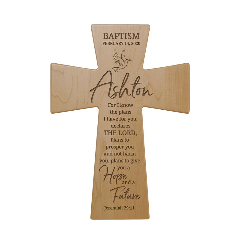 Baptism Cross Personalized Baptism Cross Wooden Cross Etsy