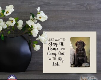 Pet Portrait | Wooden Picture Frame | Dog Mom Gift | Golden Lab | Dog Owner Gift | 4x6 Picture Frame | Pet Lovers | Pet Gifts | Dog Mom