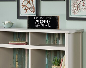 Pet Gifts | Shelf Décor | Cat Wall Décor | Cat Sign | Wooden Sign | Cat Gifts | Pet Lovers | Cat Mom | Cat Dad | Farmhouse Sign | Cat Art