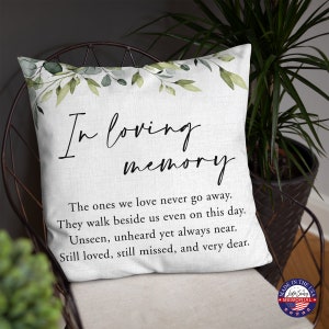 Memorial Pillow | In Loving Memory | Memory Pillow | Memorial Gift | Bereavement Gift | Sympathy Gift | In Loving Memory