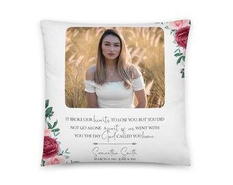 Personalized Memorial Pillow | Custom Pillow | Memory Pillow | Memorial Gift | Bereavement Gift | Sympathy Gift | In Loving Memory