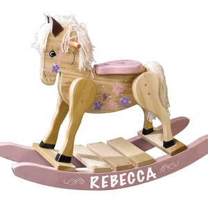 Wooden Rocking Horse Handmade | Girl Wooden Rocking Horse | Boy Wooden Rocking Horse | Personalized Gift for Kids | Antique Toys