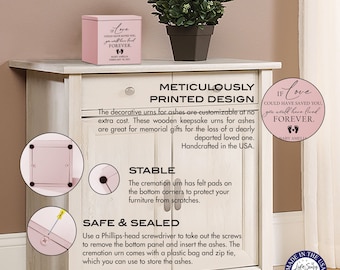 Stillborn Urn Memorial Keepsake Baby Urn Ashes Child Urn Urn for Miscarriage Urns and Memorials Child Cremation Urn Memorial Keepsake Box