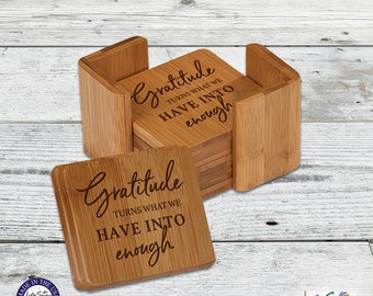 Wooden Coasters | Coaster Set | Set of 6 Coasters | Engraved Coasters | Rustic Coaster | Round Wood Coaster | Aesthetic Coaster | Wood Slice