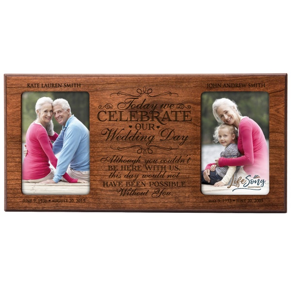 Memorial Picture Frame | Personalized Picture Frame | Parents Wedding Frame | Wedding Memory Sign | Wedding Memorial Sign | Dad Memorial