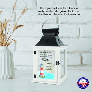 Personalized Memorial Lantern | In Memory Lantern | LED Flameless Lantern | Personalized Gift | Loss of Loved One | Personalized Grief Gift