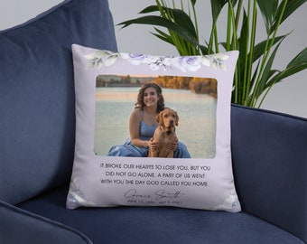 Personalized Memorial Pillow | Custom Pillow | Memory Pillow | Memorial Gift | Bereavement Gift | Sympathy Gift | In Loving Memory