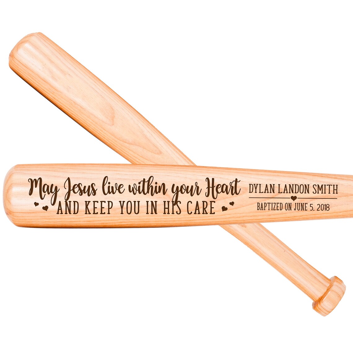 Custom Engraved Baseball Bat Personalized Baptism Gift Etsy