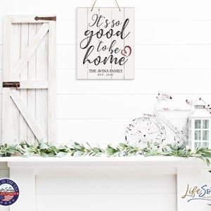 Farmhouse Wood Sign | Hanging Front Porch Sign | Vertical Welcome Sign | Shiplap Wall Decor | Home Signs | Wall Hanging | Wall Decor Family