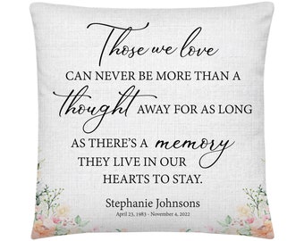 Personalized Memorial Pillow | Those We Love | Memory Pillow | Memorial Gift | Bereavement Gift | Sympathy Gift | In Loving Memory