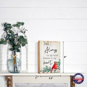 Cardinal Memorial Sign | Cardinal Shelf Sitter | Wedding Memorial Gift | Memorial Gift for Loss | Loss of Mother