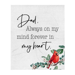 Cardinal Memorial Blanket | Keepsake Blanket | Cardinal Memorial | Cardinal Throw Blanket | Cardinal Gifts | Bereavement Gift